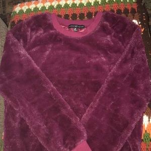 Plush pullover sweater